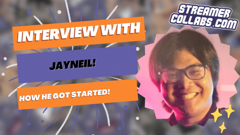 StreamerCollabs podcast hosts discussing gaming collaboration tips with Twitch streamer Jayneil