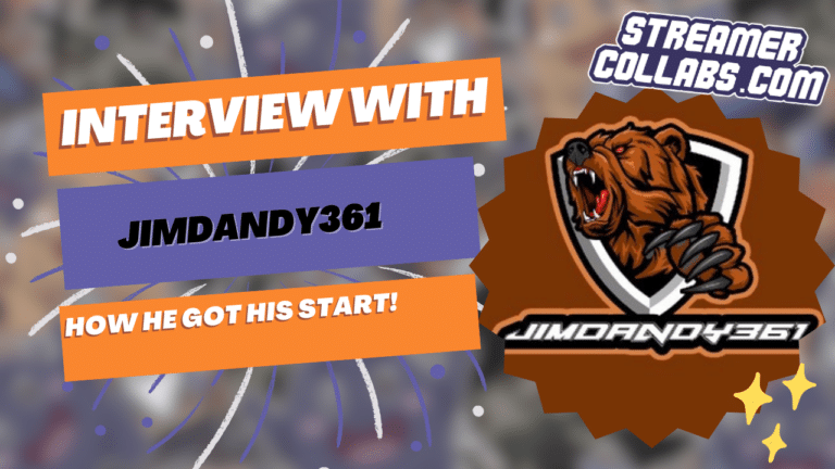 StreamerCollabs podcast hosts discussing streaming collaboration strategies with guest JimDandy361