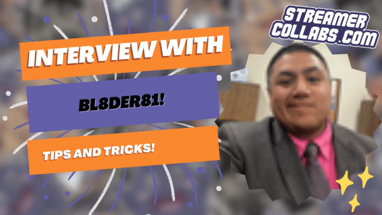StreamerCollabs podcast hosts discussing essential streaming tips with Bl8der81 for authentic content creation