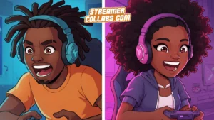 StreamerCollabs podcast hosts discussing streaming collaboration niche strategies for content creators