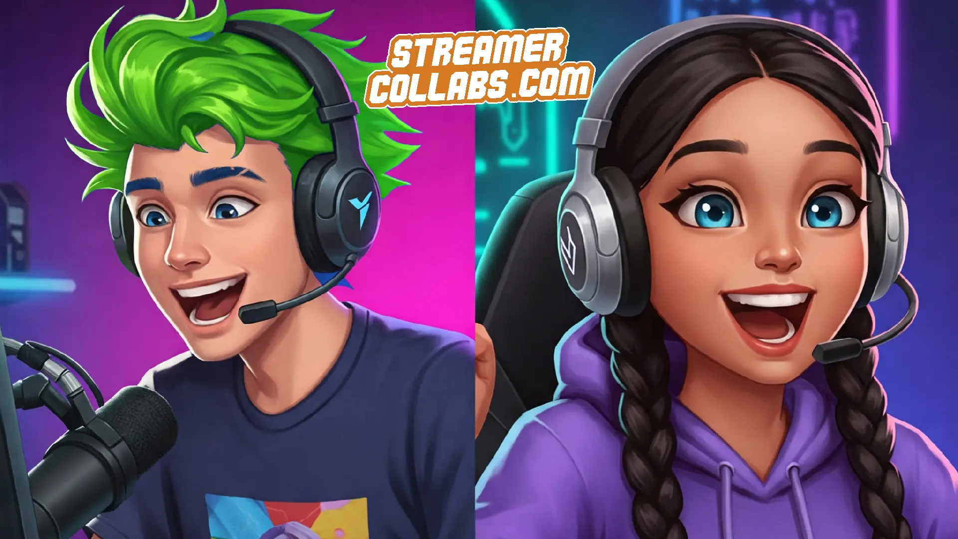 StreamerCollabs podcast hosts discussing mutual growth strategies for small streamers during a collaborative network-building session