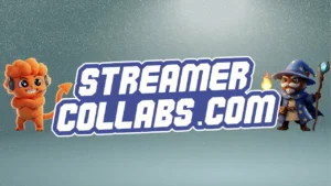 StreamerCollabs.com logo featuring Streamy Weemy and Wizard Weemy mascots promoting streamer collaboration and partnership opportunities for content creators