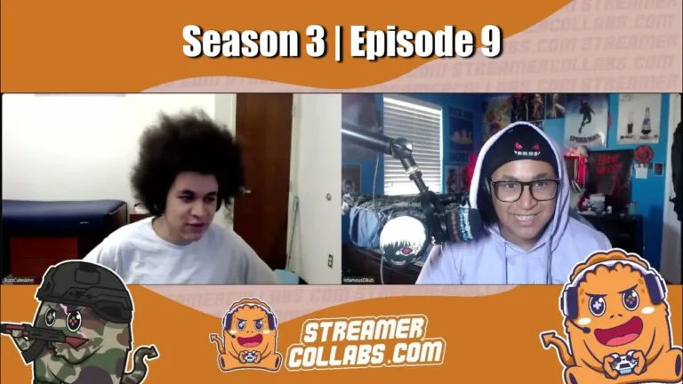 StreamerCollabs podcast hosts interviewing Pheno Da Vinci about streaming success strategies