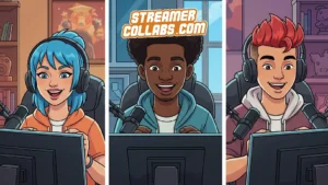 Streamers collaborating on Twitch with multiple webcams showing game-changing partnership strategies