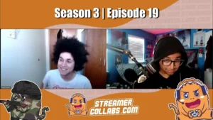 Two StreamerCollabs podcast hosts discussing proven strategies for getting your first 100 Twitch followers during live recording session