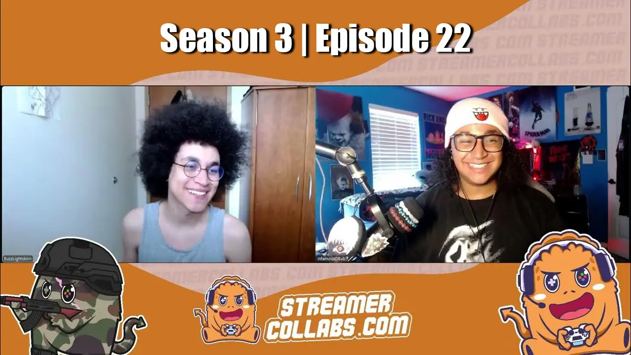 Two StreamerCollabs podcast hosts discussing authentic streamer networking strategies for building genuine streaming communities