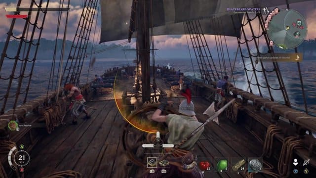 Sailing with the crew.
