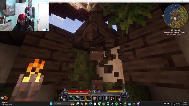 First time playing minecraft on pc with mods, apple music and spotify wraps showcase.